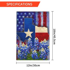 Texas Garden Flag Seasonal Double Sided 12 x 18 Inch Small Yard Flag for Indoor Outdoor Decor Holiday All Seasons