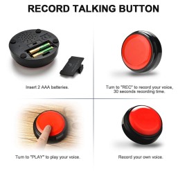 Neutral Voice Recording Button Easy Button Record 30 Seconds Talking Message Funny Of...