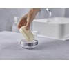 Joseph Joseph 70533 Soap Rest Slim Soap Dish, Steel, White