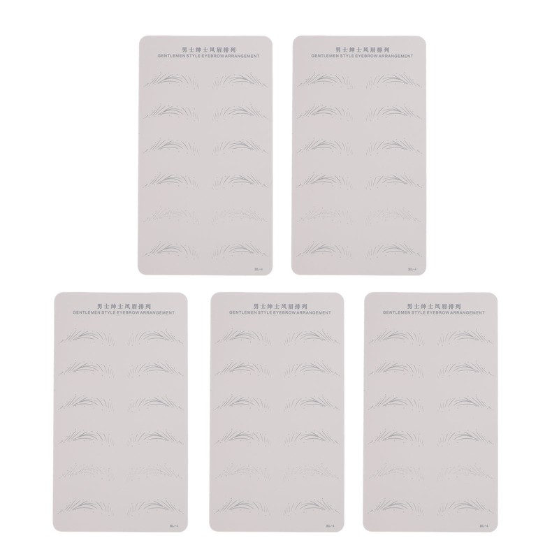 5Pcs Double Sided Microblading Practice Skin Soft Silicone Eyebrow Tattoos
