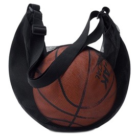 Noaxylic Basketball Backpack, Basketball Bag, Ball Net Ball Bag, Mesh Bag with Carabiner, Backpack, Portable Ball Net for Football, Basketball, Handball, Volleyball, Net Bag for Children, Adults