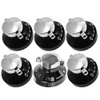 New World Genuine Gas Hob Oven Cooker Control Knobs (Black/Silver,