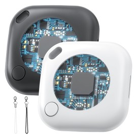 2-Pack Air Tracker Tags Compatible with Apple Find My (iOS Only), Bluetooth Tracker, Smart Keys Finder and Item Locator for Wallet Luggage Backpack (1B1W)
