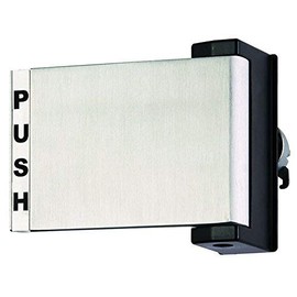 Rockwell Security Push-Pull Paddle Door Handle Left Hand in Aluminum Finish