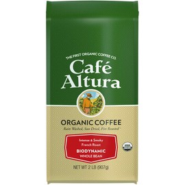 Cafe Altura Whole Bean Organic Coffee, Biodynamic French Roast, 32 Ounce