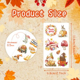 12 Sheets Glitter Thanksgiving Temporary Tattoos for Children Autumn Holiday Tattoo Stickers with Turkey, Pumpkin for Boys and Girls, Thanksgiving Party Decorations Favour Accessories