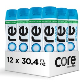 CORE Hydration, 30.4 Fl. Oz (Pack of 12), Nutrient Enhanced Water, Perfect 7.4 Natural pH, Ultra-Purified With Electrolytes and Minerals, Cup Cap For Sharing