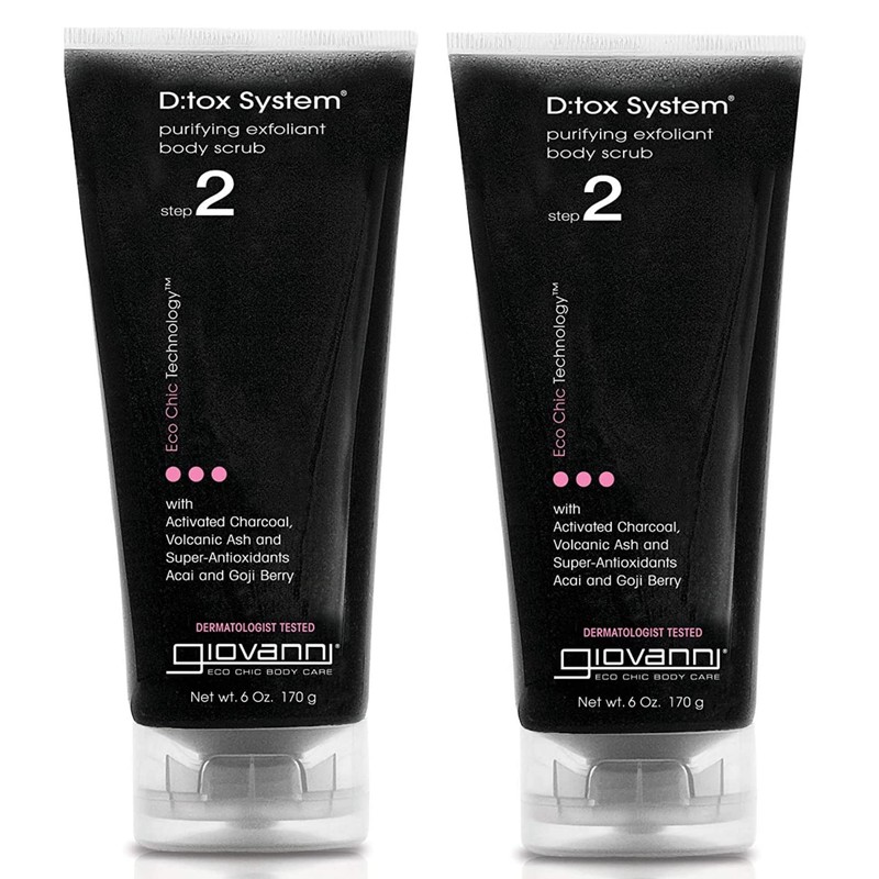 Giovanni Dtox System Purifying Body Scrub, (step 2), 6-Ounces (Pack