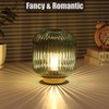 WESJO Battery Operated Lamp, Small Table Lamp with LED Bulb,