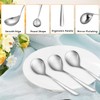 BOSMIOW 4 Pack Stainless Steel Heavy Round Ladle,8 Inch Long