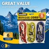 Ardisle 6 BUNGEE STRAPS CORDS WITH HOOKS ELASTICATED ROPE CORD