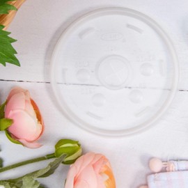 Dart 20SL Plastic Straw-Slotted Lid for 20-Series Dart Foam Cups and Containers 30AJ20, 32AJ20, 32AJ20H, 8SJ20, 12SJ20, and 16MF20 (1,000 Count)