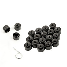 LST 20x Sechskant Abdeckkappen Radschraube Felgen Kappen Set 17 mm schwarz matt