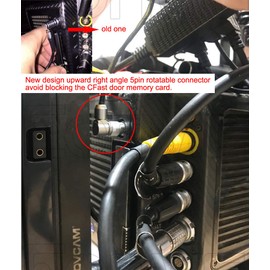 Eonvic Tentacle Sync 3.5mm to 5 Pin Rotatable Upward Alexa Mini Cable（New Cables can Avoid Blocking The CFast Door ）