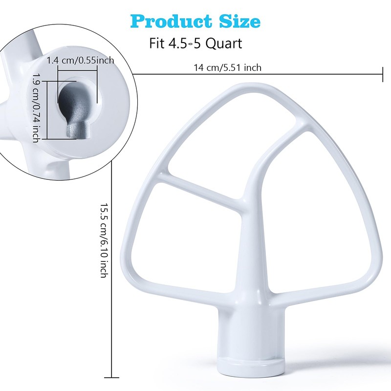 K45B Flat Beater for Kitchenaid Stand Mixer, Coated Flat Beater