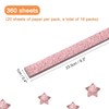 MECCANIXITY 360 Sheets Origami Paper Glitter Stars Papers Rose Gold