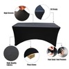 Yoquare 2 Pack Black 6FT Rectangular Spandex Table Cover -