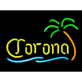 Corona Beer w/ Palm Tree & Waves NEW METAL SIGN: Not a Neon Sign