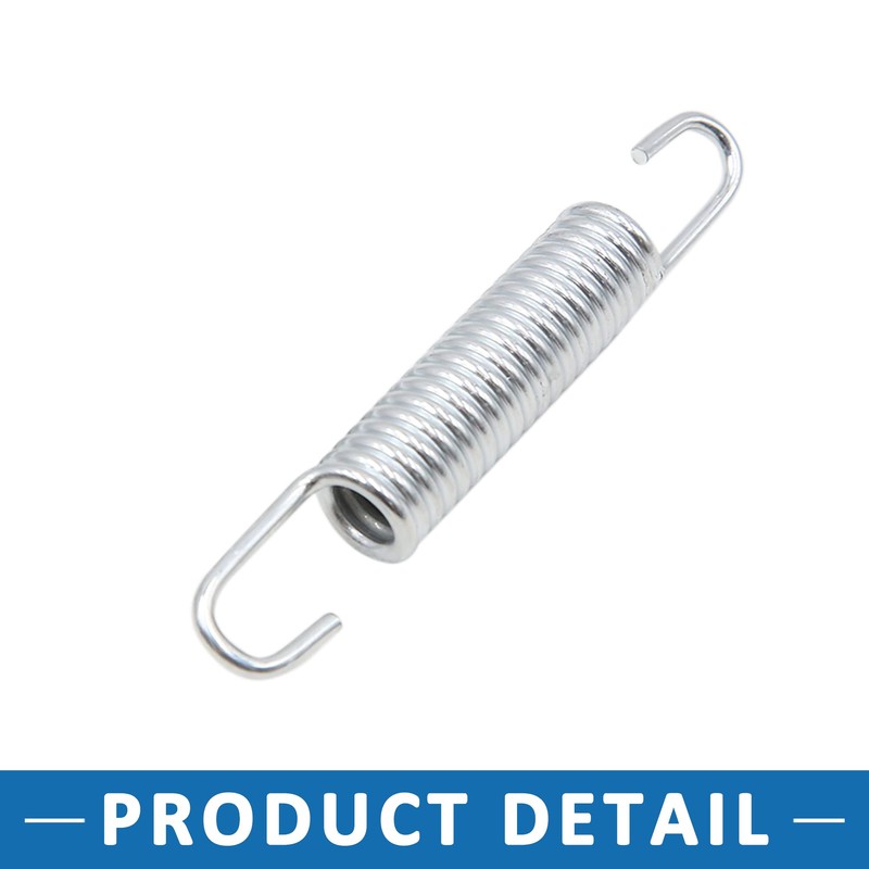 A ABSOPRO Motorcycle Kickstand Kick Side Stand Spring Silver Tone