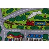 Kids Area Rug Roads Map Train Tracks Cars Play Mat