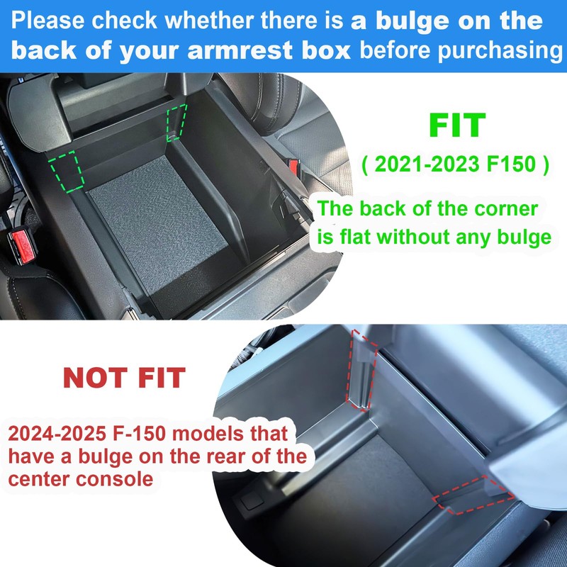 PIMCAR Center Console Organizer for Ford F150 2021 2022 2023,