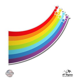 GT Graphics Cute Rainbow Stars - 8" Vinyl Sticker - for Car Laptop I-Pad - Waterproof Decal