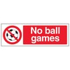 V Safety No Ball Games - Landscape 300 x 100