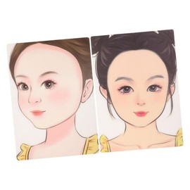 COHEALI 2PCS Reusable Face Paint Practice Board Colorful Makeup Template for Beginners Washable Face Painting Exercise Sheet for Face Art Training Boards Set of 2