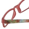 Calabria R774 Designer Colorful Rectangle Reading Glasses +1.00 Rose Red