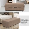 PiccoCasa High Stretch Ottoman Cover with Elastic Bottom, Soft Slipcover