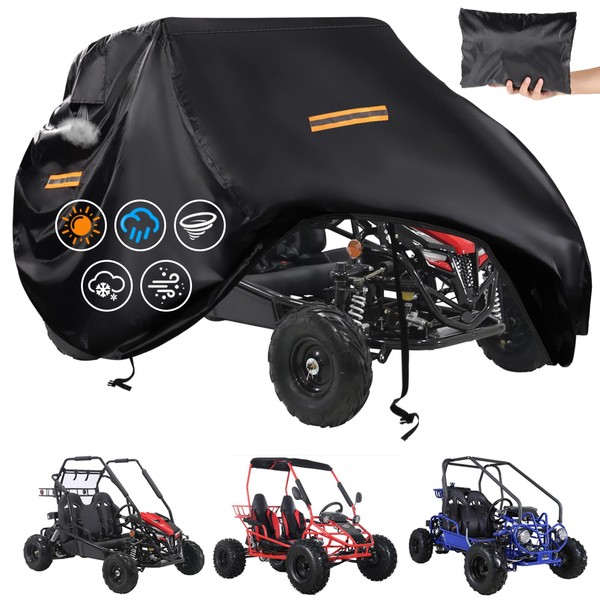 Large Go Kart Covers Waterproof,Heavy Duty 420D 2 Seater Go