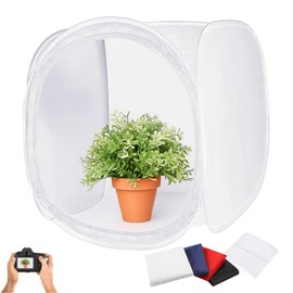 Julius Studio 40 x 40 inch (Extra Large) Cubic White Cube Photo Shooting Tent, Pop Up Light Box, Photoshooting Box with 4 Color Backdrop Background, White Black Blue Red, Diffusion Soft Box, JSAG875