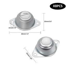 8-Piece Furniture Casters, Castors For Furniture, Furniture Casters, Cabinet Casters, Rotating Casters, Furniture Movement, Carrying Castors, Small Furniture Ball Casters, Mini Ball Casters