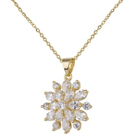 LuckyLy Collares para Mujer Oro 14K Zirconia Cúbica Joyería Regalos Navidad