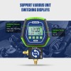 Mrcartool Refrigeration Digital Manifold Gauge HVAC System Leak Meter Pressure