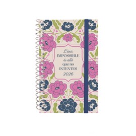 Finocam - Spiral Calendar 2026, Week to View, Landscape View, January - December (12 Months), Year Planner 2026, Spiral Bound Cover, Trendy Design Collection - Impossible, Catalan