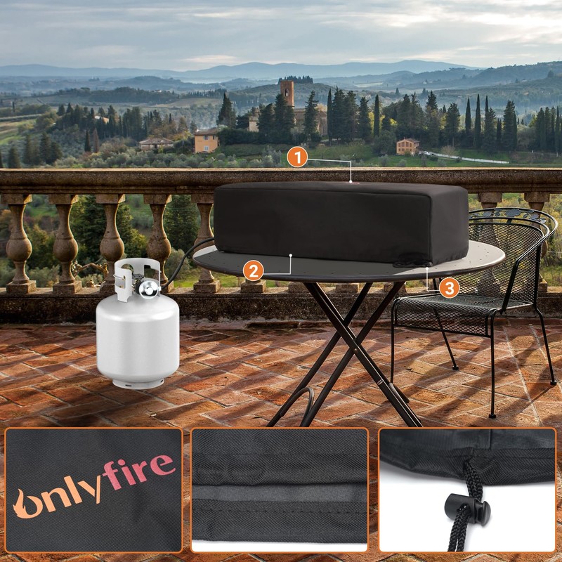 Onlyfire Fire Pit Cover, 28 Inch Tabletop Fire Pit Cover