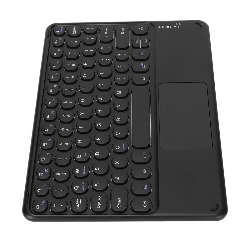 10in Wireless Bluetooth Touchpad Keyboard Retro Round Keycap Ergonomic Magnetic