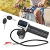 60V LED Digital Meter Electric Bike Scooter Throttle Grip Handlebar