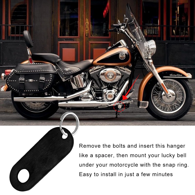 MUQIDA Motorcycle Bell Hanger, Motor Riding Luck Bell Hanger with