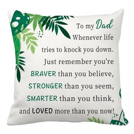 CDIXlmuz Dad Gifts, Dad Birthday Gifts, Cushion Covers, Pillow Cover, Green, Zipper Closure, 45 x 58 cm, 1 Count, Perfect for Father's Day, Birthday, Christmas, Living Room Decor