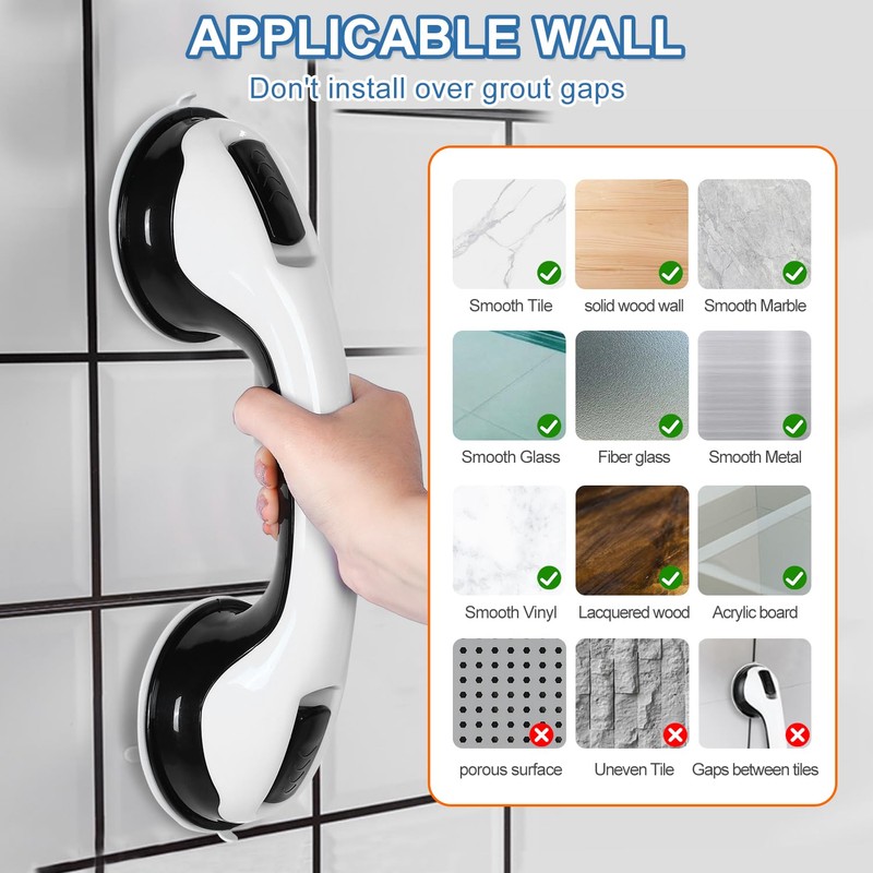 Grab Bars for Bathtubs and Showers, 2 Pack Shower Handle