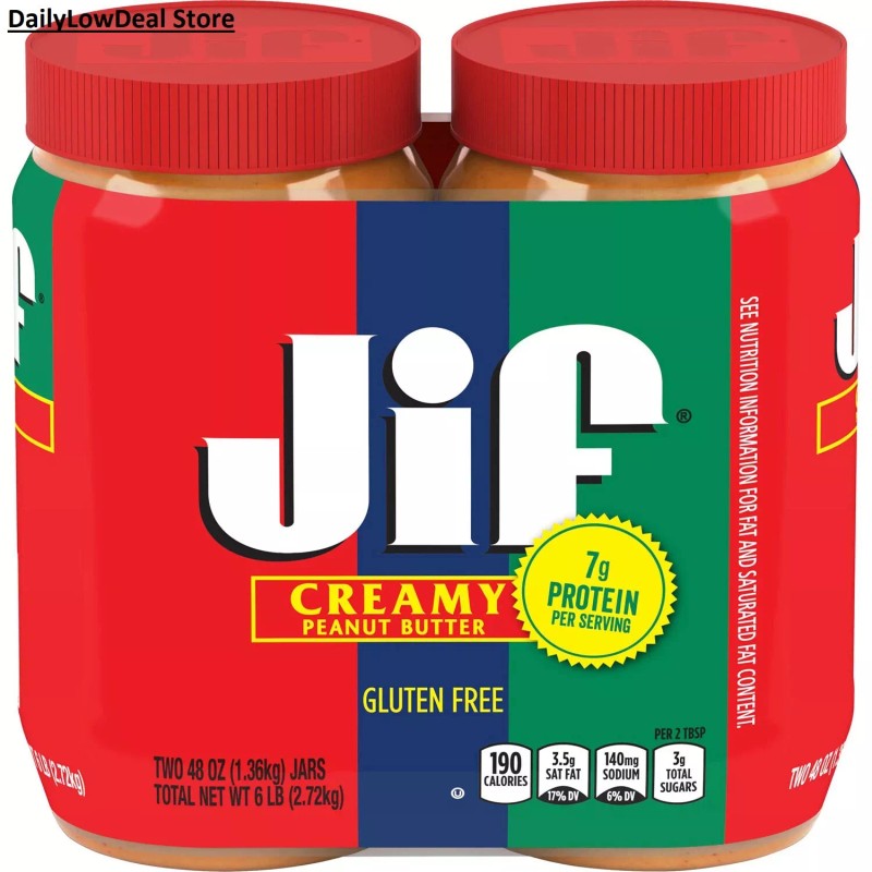 Jif 2 PACK - Jif Creamy Peanut Butter (48 oz.)