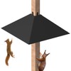 Khordin Metal Squirrel Baffle for 4x4 Post, Outside Wooden Pole