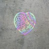 Decal Stickers of Heart Mandala (Hologram) (Set of 2) Premium