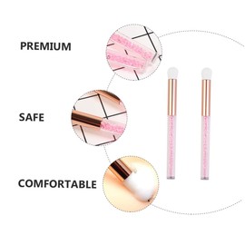 BIUDECO 2pcs Women Eyeshadow Brush Versatile Makeup Tool for Deep Cleaning Nose Blackheads and Makeup Residue Soft Fibers for Gentle Skin Care Pink Cosmetic Brushes