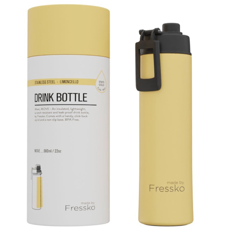 Fressko Insulated Stainless Steel Bottle Sip Lid 660ml, Coal