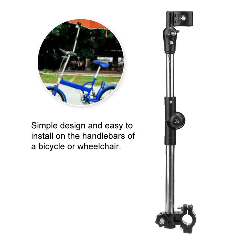 Umbrella Mount Holder, Wheelchair Stroller Umbrella Attachment Handle Bar Holder