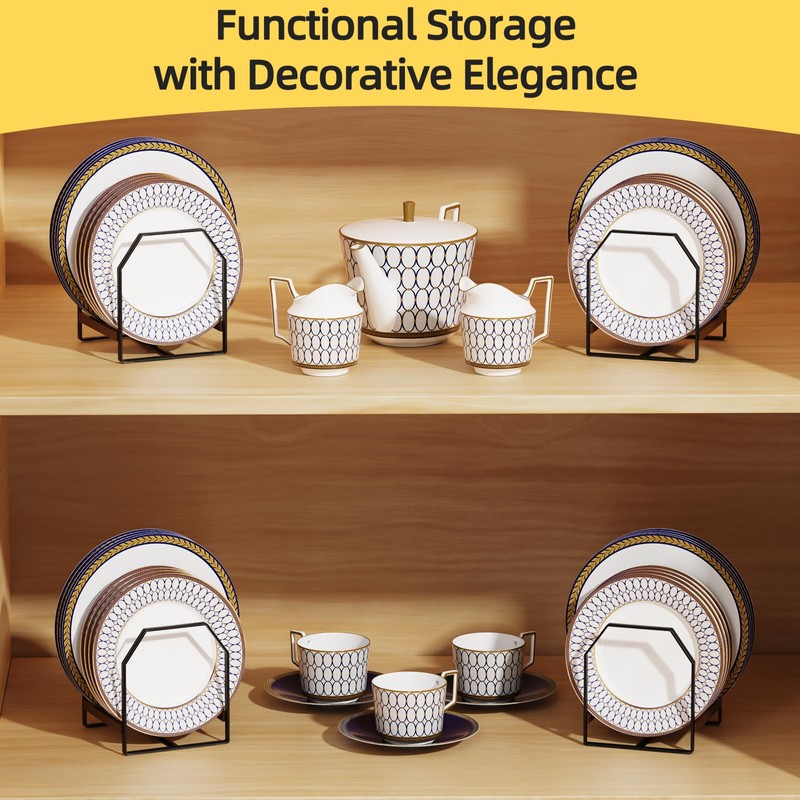 TIPSYTREE 2 Pack Small Kitchen Plate Organizer, Metal Dish Racks