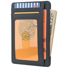 Buffway Slim Minimalist Front Pocket RFID Blocking Leather Wallets for Men and Women